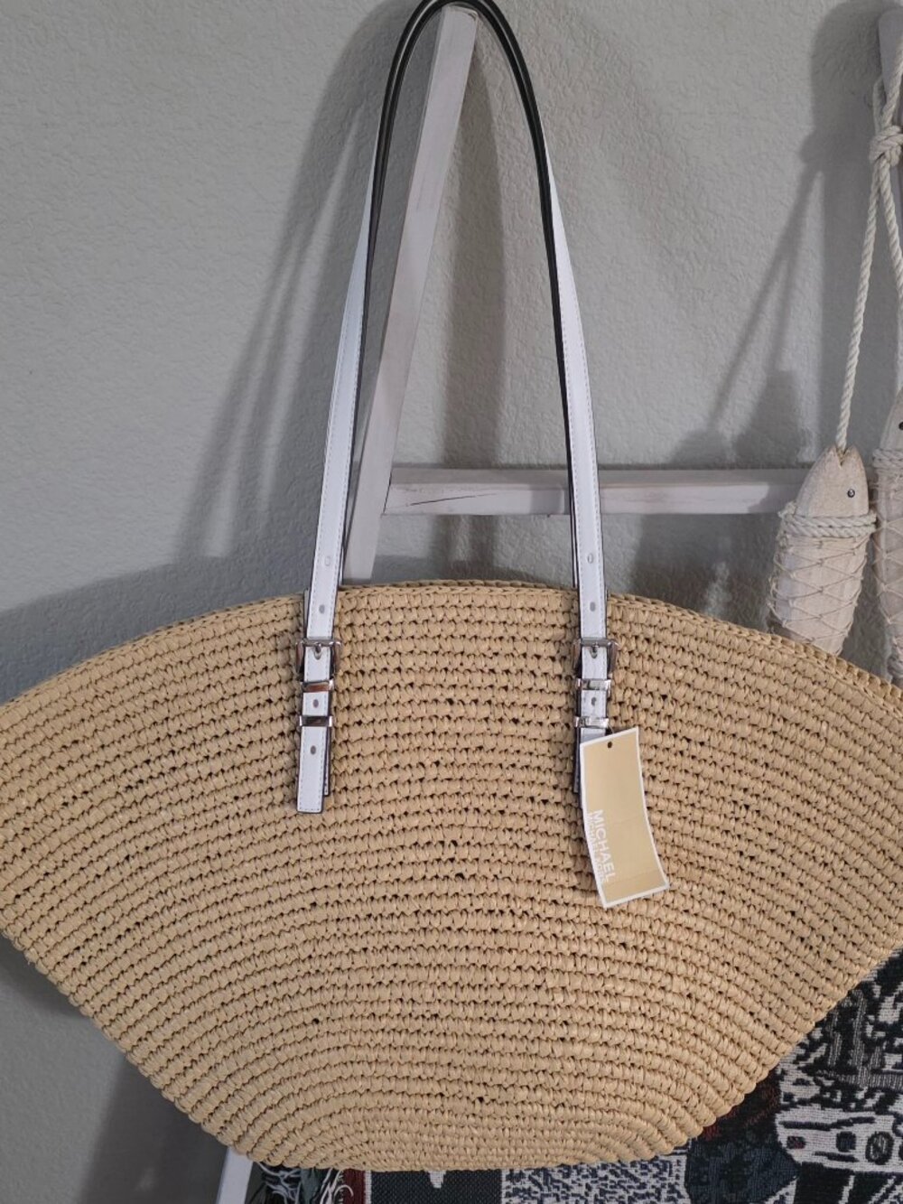Michael Kors rafia bag